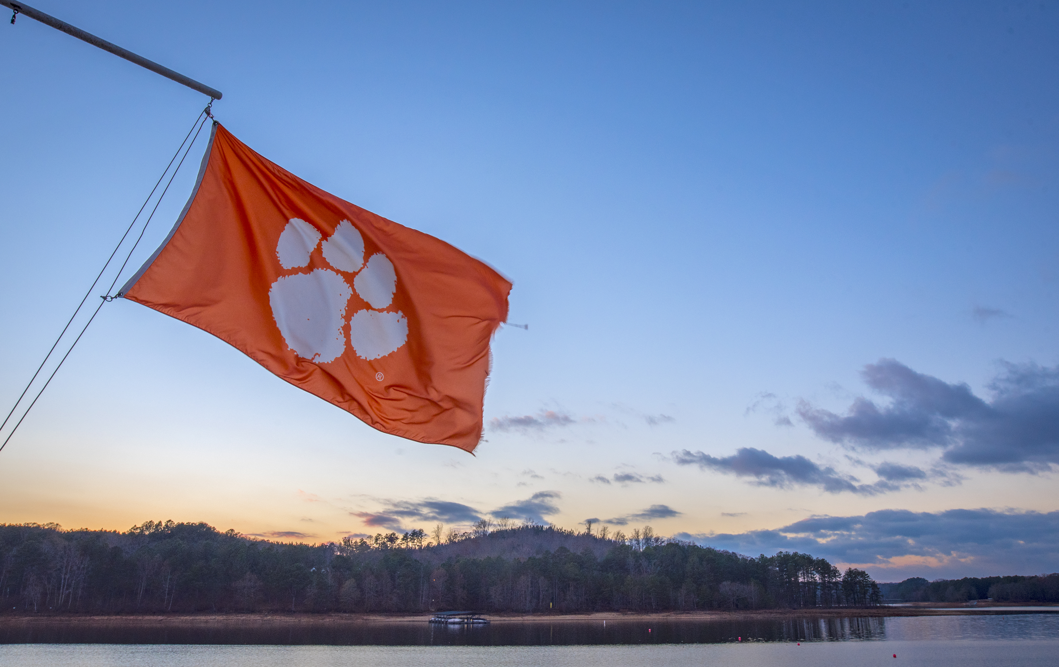 Clemson's main campus sits along the shoreline of Lake Hartwell.