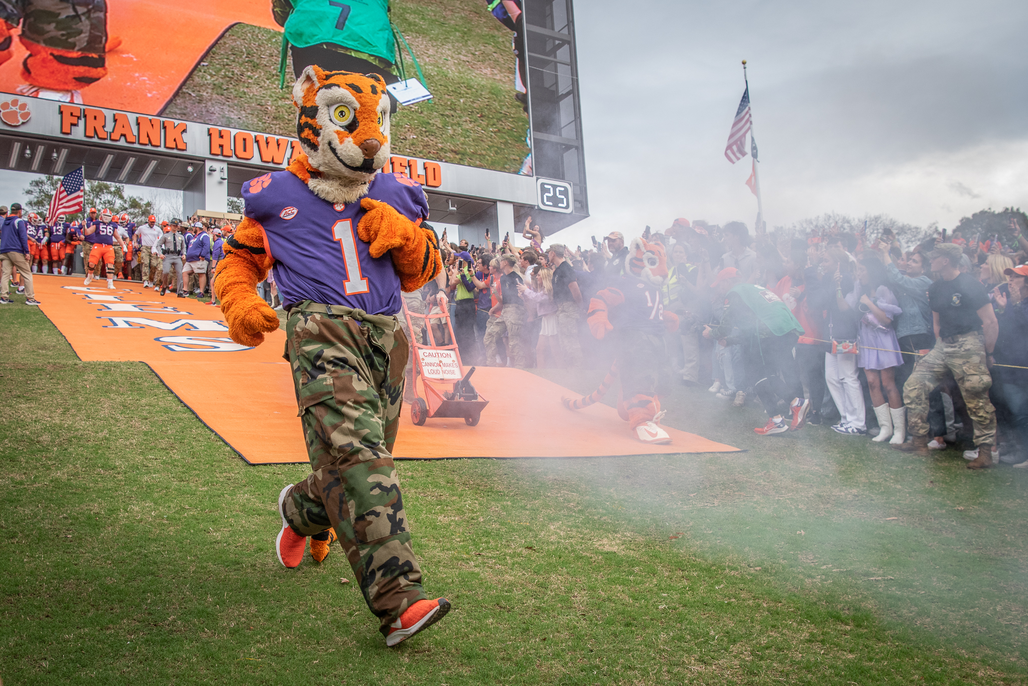 We honor our heroes during a spirited Clemson Football game.